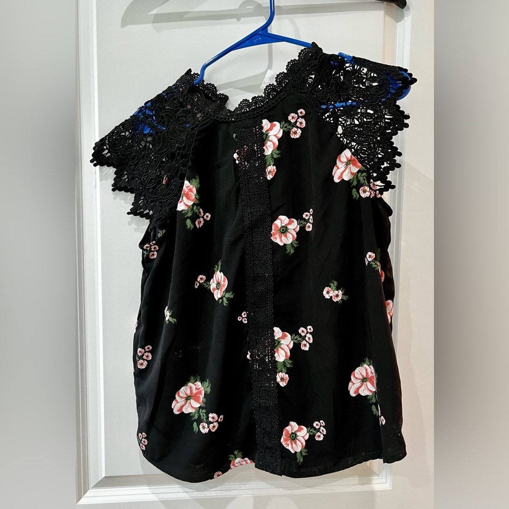 No Boundaries, large, blouse, black